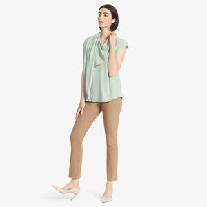MM Lafleur Ismelka Top Size XL Sleeveless Built In Wrap Scarf Pale Green